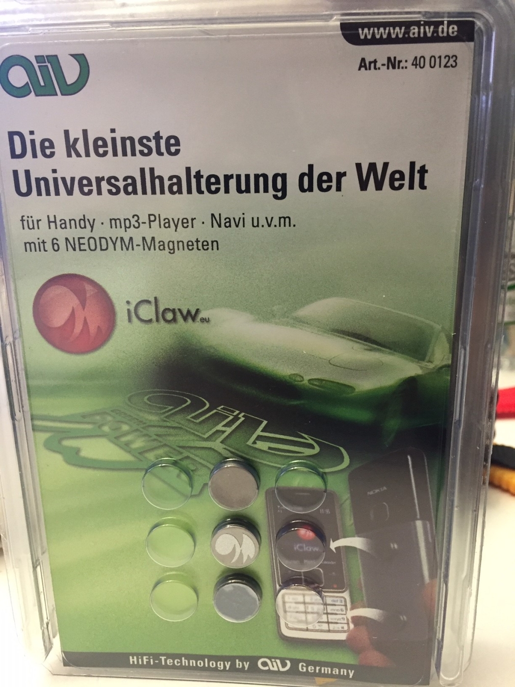 AIV iClaw - 10er Pack Super kleine Magnet Universalhalterung 400123